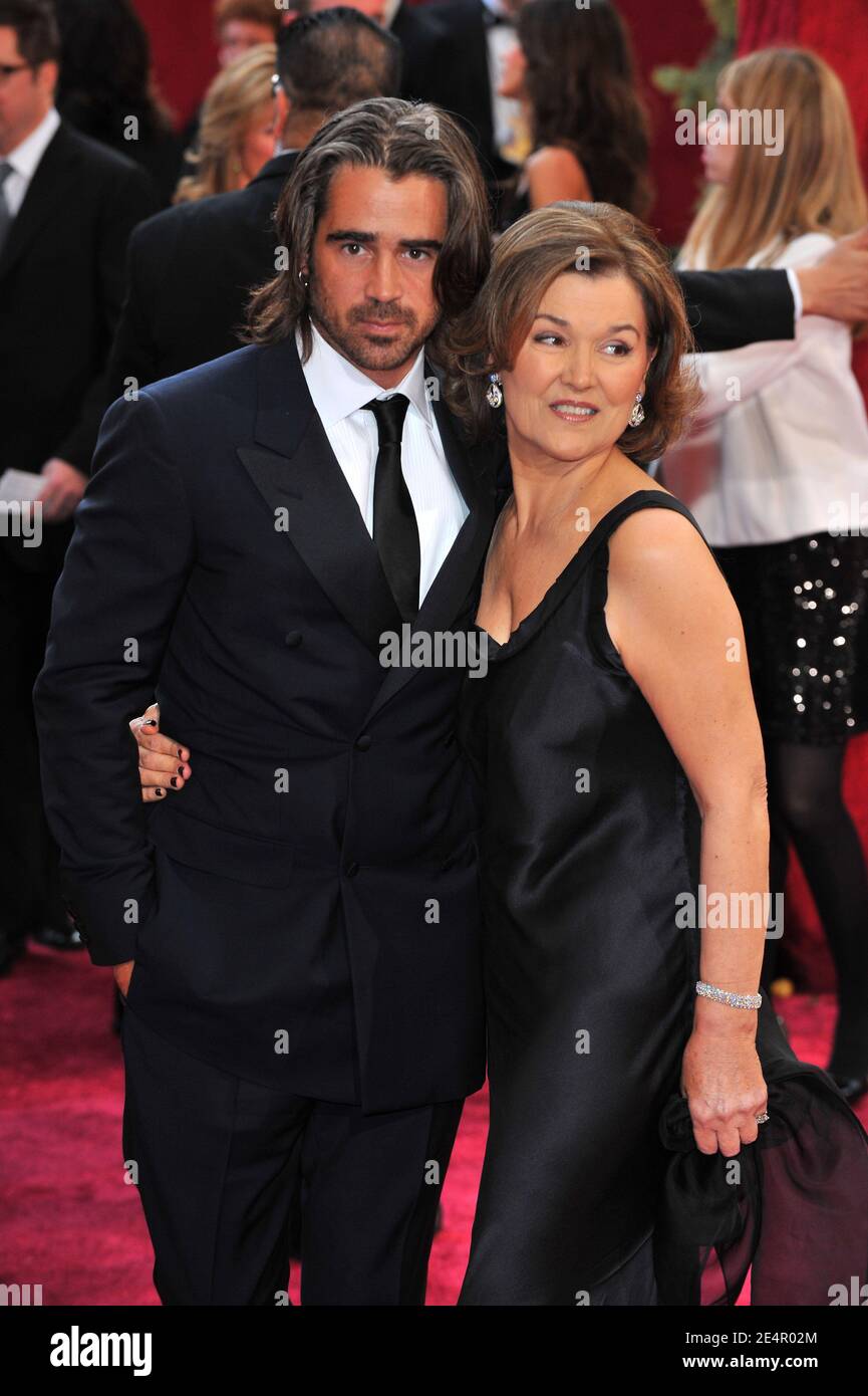 Colin Farrell and his mother Rita arriving at the 80th Academy Awards, held at the Kodak Theater