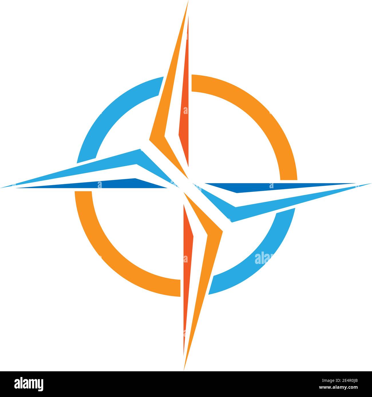 Compass Logo Template vector icon illustration design Stock Vector