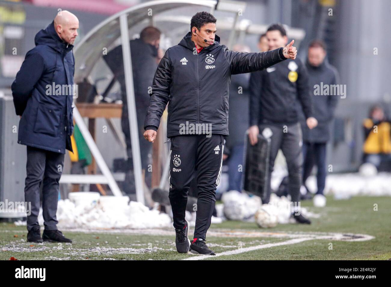 NIJMEGEN, NETHERLANDS - JANUARY 21: (L-R): Arian Kastrati of Fortuna  Sittard disappointed after defeat in extra time (3:2) during the Dutch KNVB  Cup m Stock Photo - Alamy