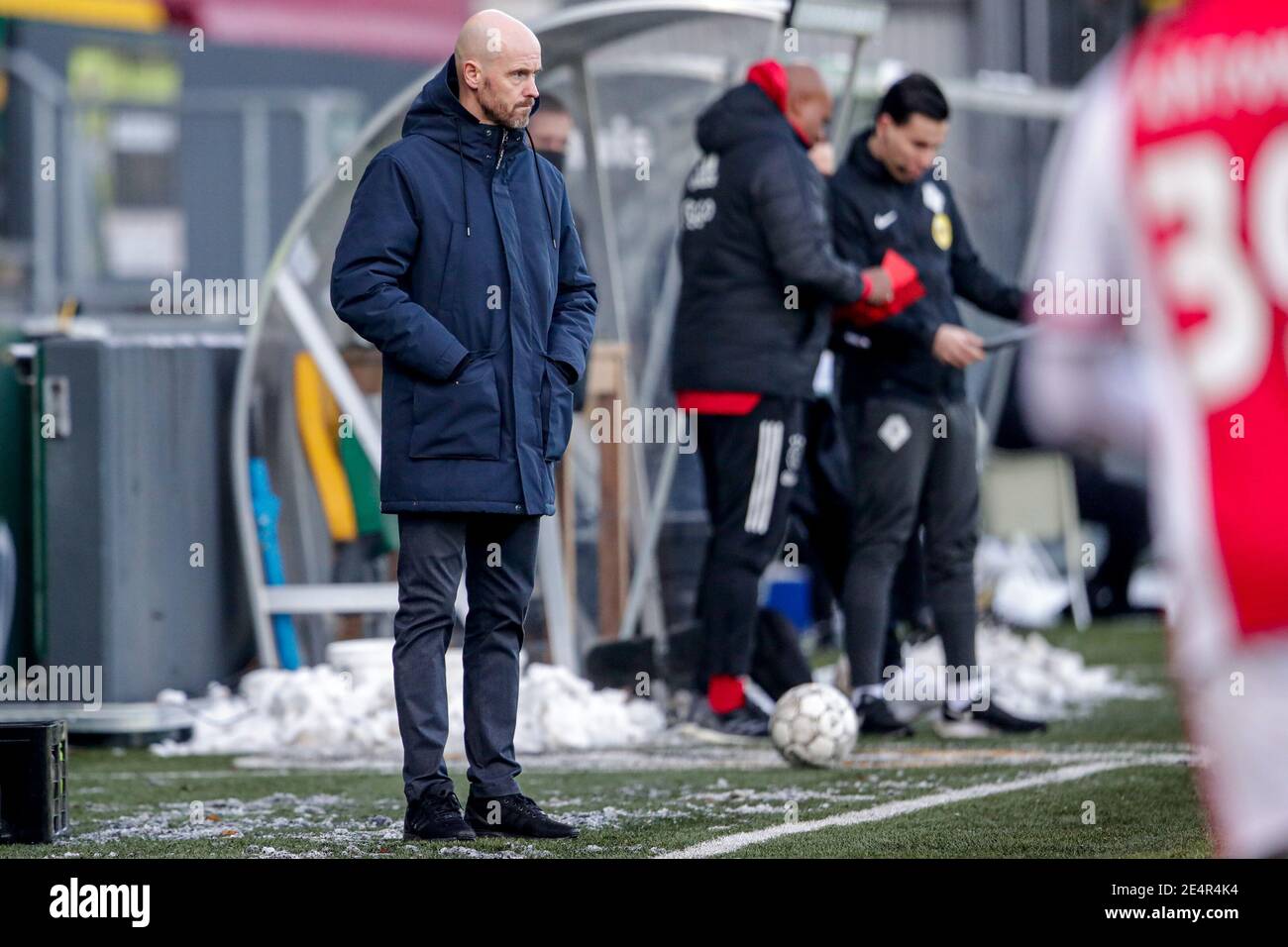 NIJMEGEN, NETHERLANDS - JANUARY 21: (L-R): Arian Kastrati of Fortuna  Sittard disappointed after defeat in extra time (3:2) during the Dutch KNVB  Cup m Stock Photo - Alamy