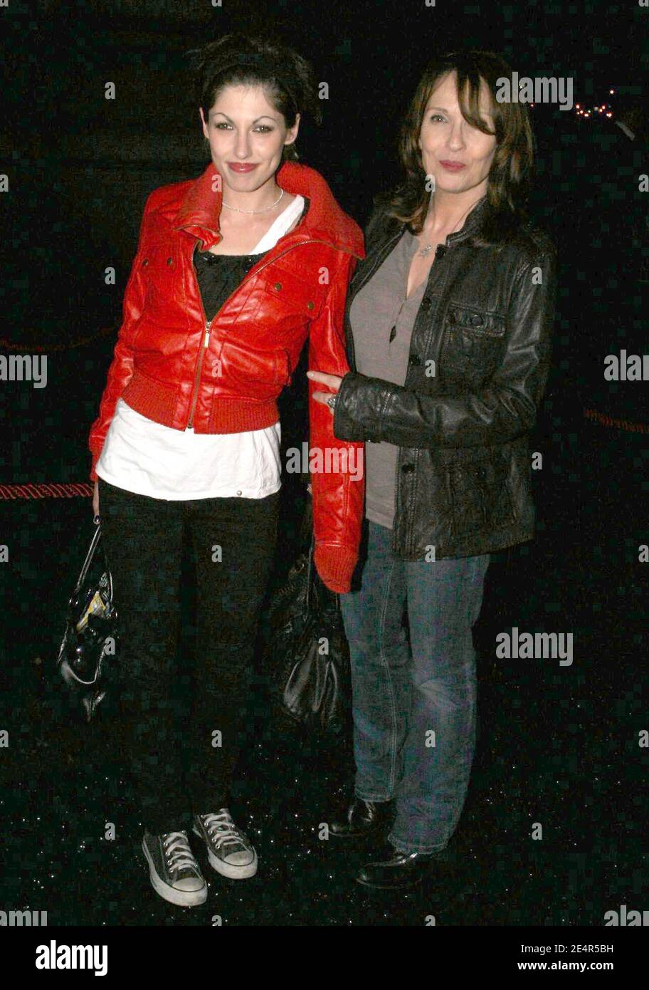 Chantal Lauby with her daughter Superbus singer Jennifer Ayache arrive at the Swarovski party at the ShowCase in Paris, France on February 28, 2008. Photo by ABACAPRESS.COM Stock Photo