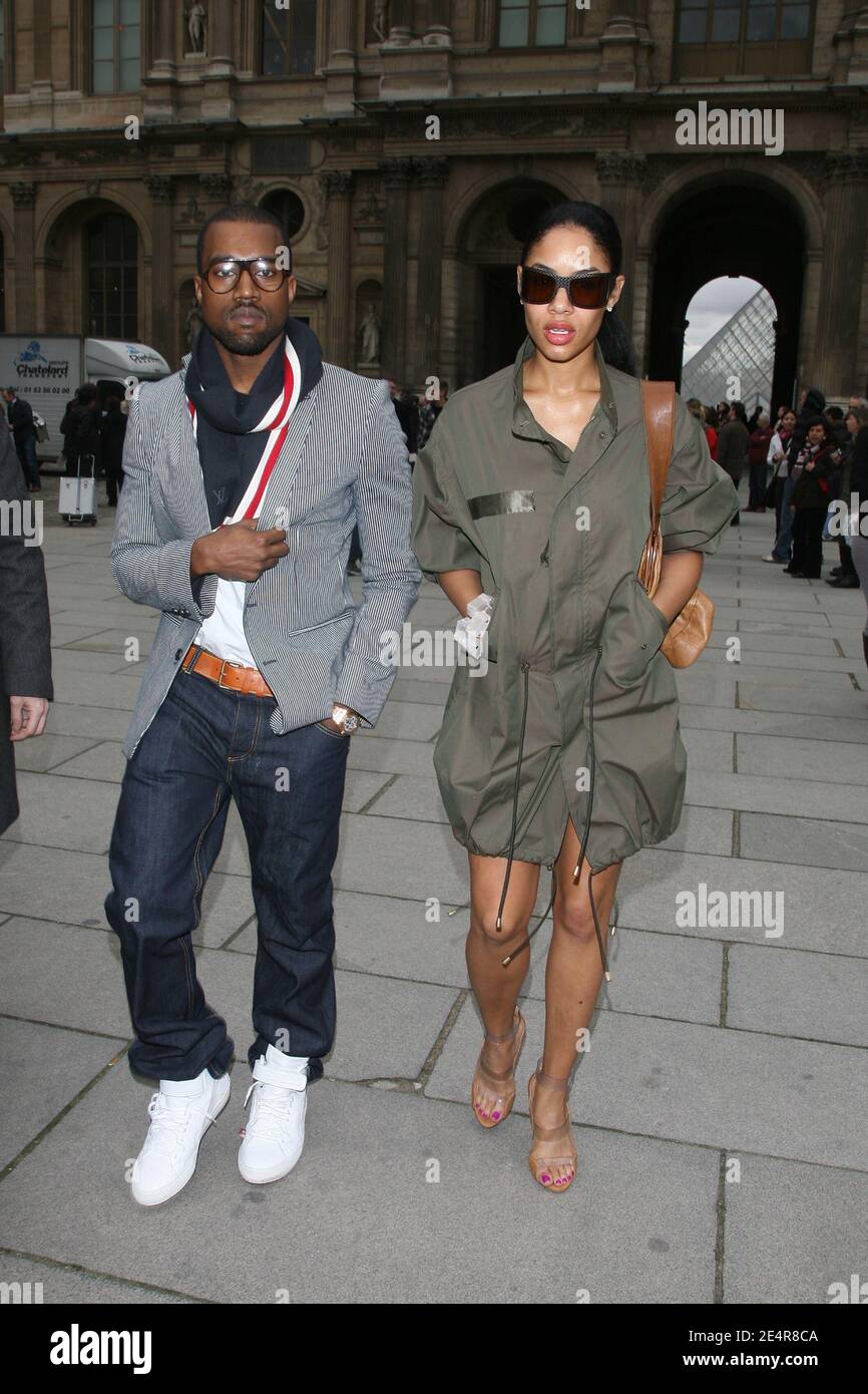 Kanye West and his wife attend the Louis Vuitton Fall-Winter 2008