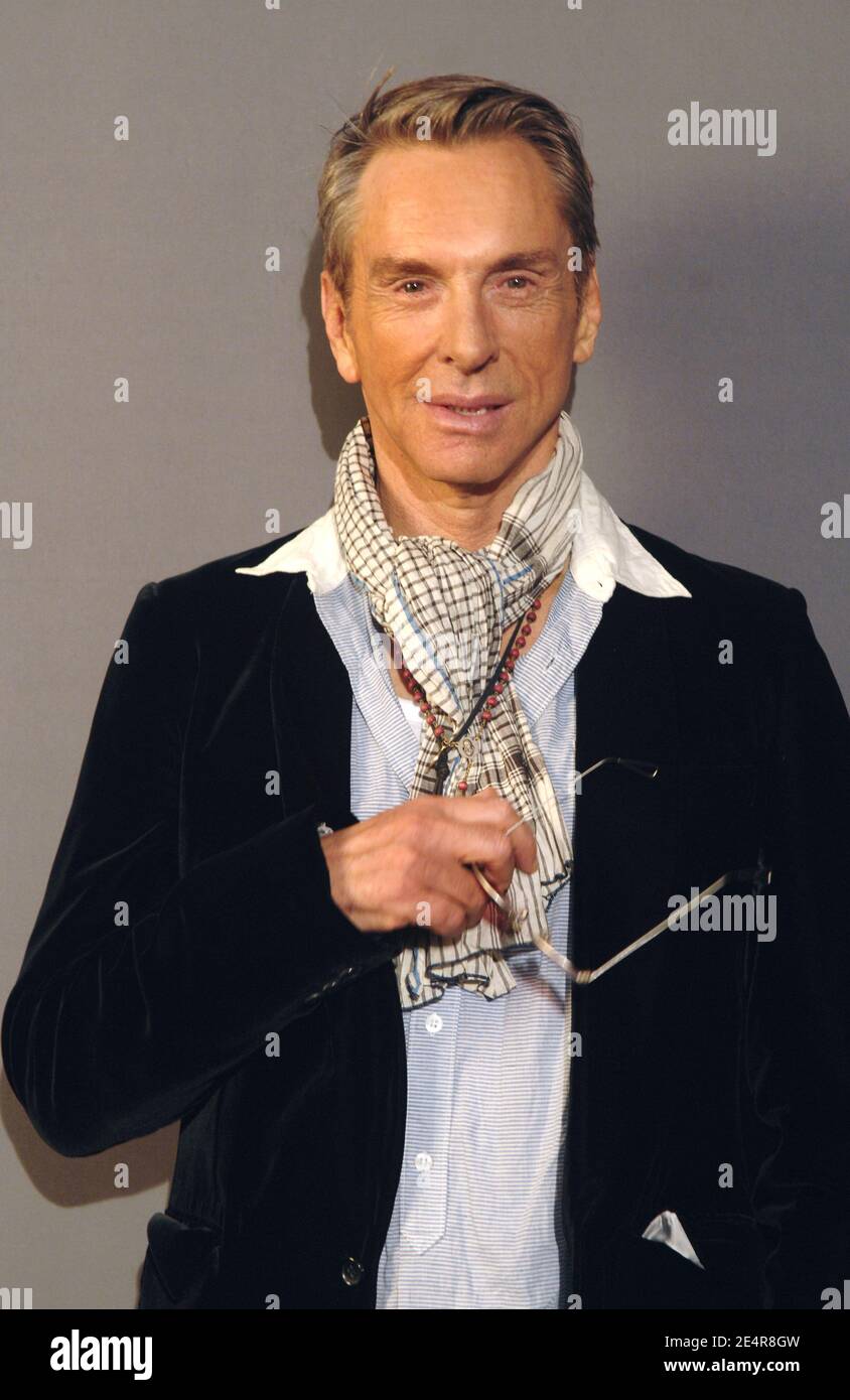 German designer Wolfgang Joop pictured backstage during the Wunderkind