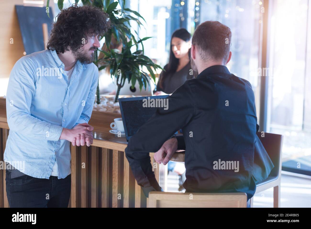 Business Team Coworkers discussing and Working Planning Start Up inside ...