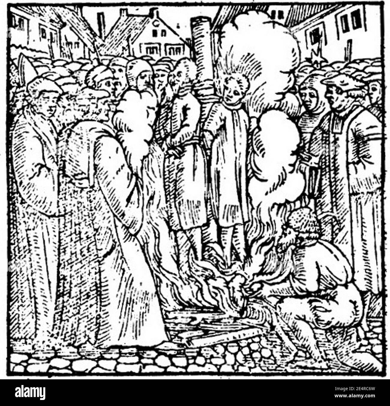 Martyrium von Johann Esch und Heinrich Voes (Ludwig Rabus 1554). Stock Photo