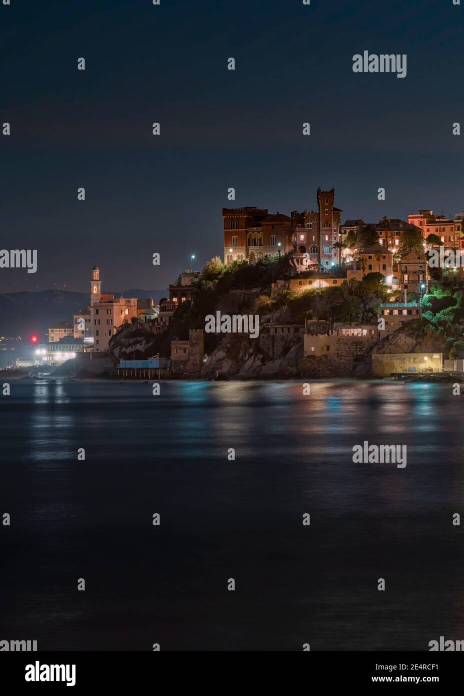 boccadasse and Capo Santa Chiara seen from Quarto and Capo Santa Chiara ...