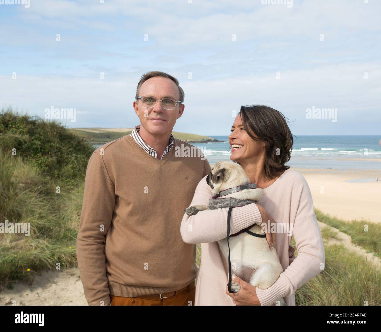 GREAT BRITAIN / England / Cornwall / Rosamunde Pilcher/ The German actress Ulrike Folkerts and actor Dirk Martens . Stock Photo