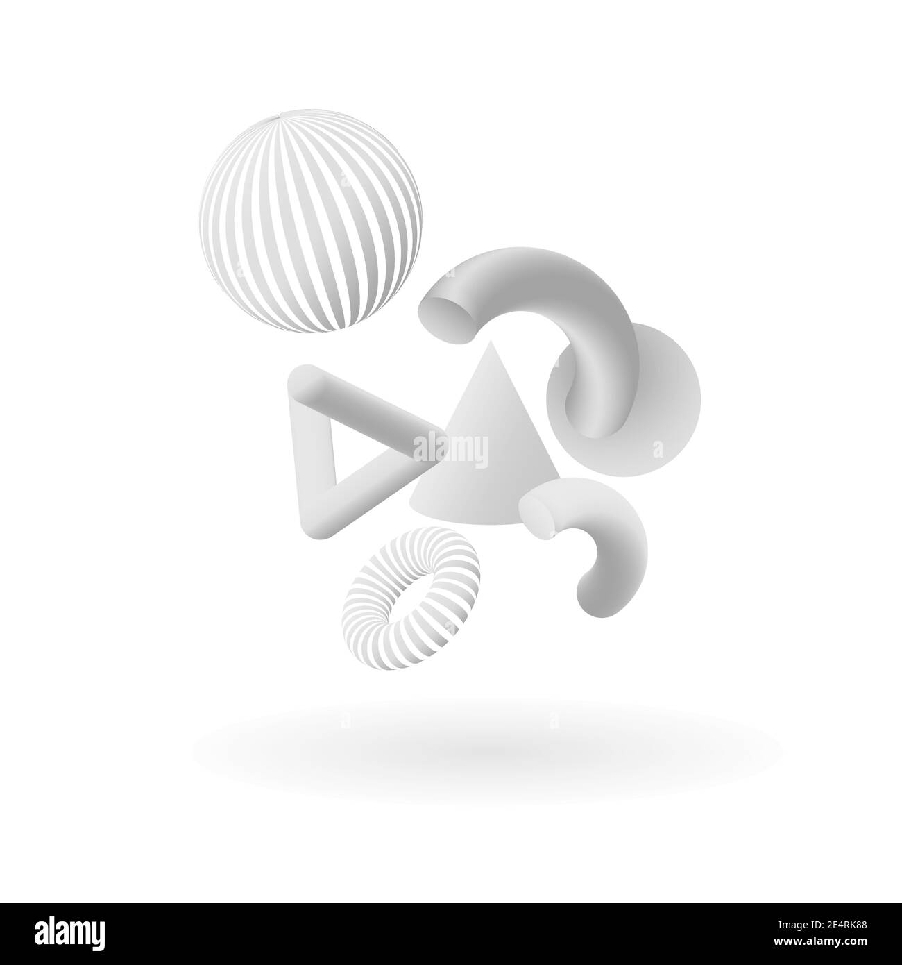 White Shape Image White geometric shapes in abstract form. Vector illustration. White ...