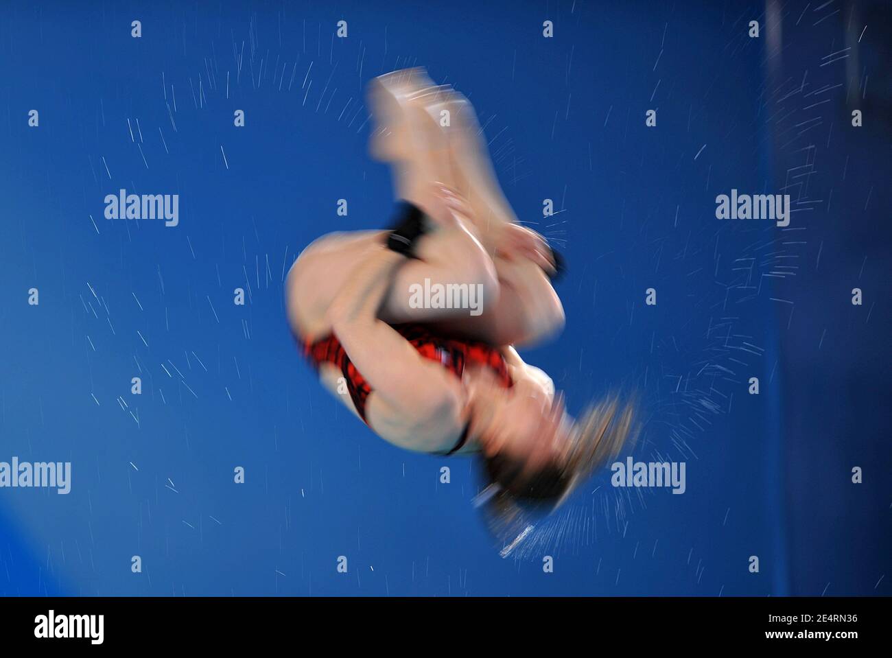 France's Claire Febvay competes on women's 10 meters plateform final swimming during the 29th European swimming championships, in Eindhoven, Netherlands, on March 20, 2008. Photo by Nicolas Gouhier/Cameleon/ABACAPRESS.COM Stock Photo