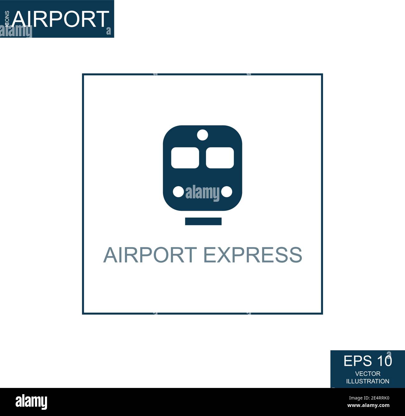 Abstract icon express train on airport theme - Vector illustration ...