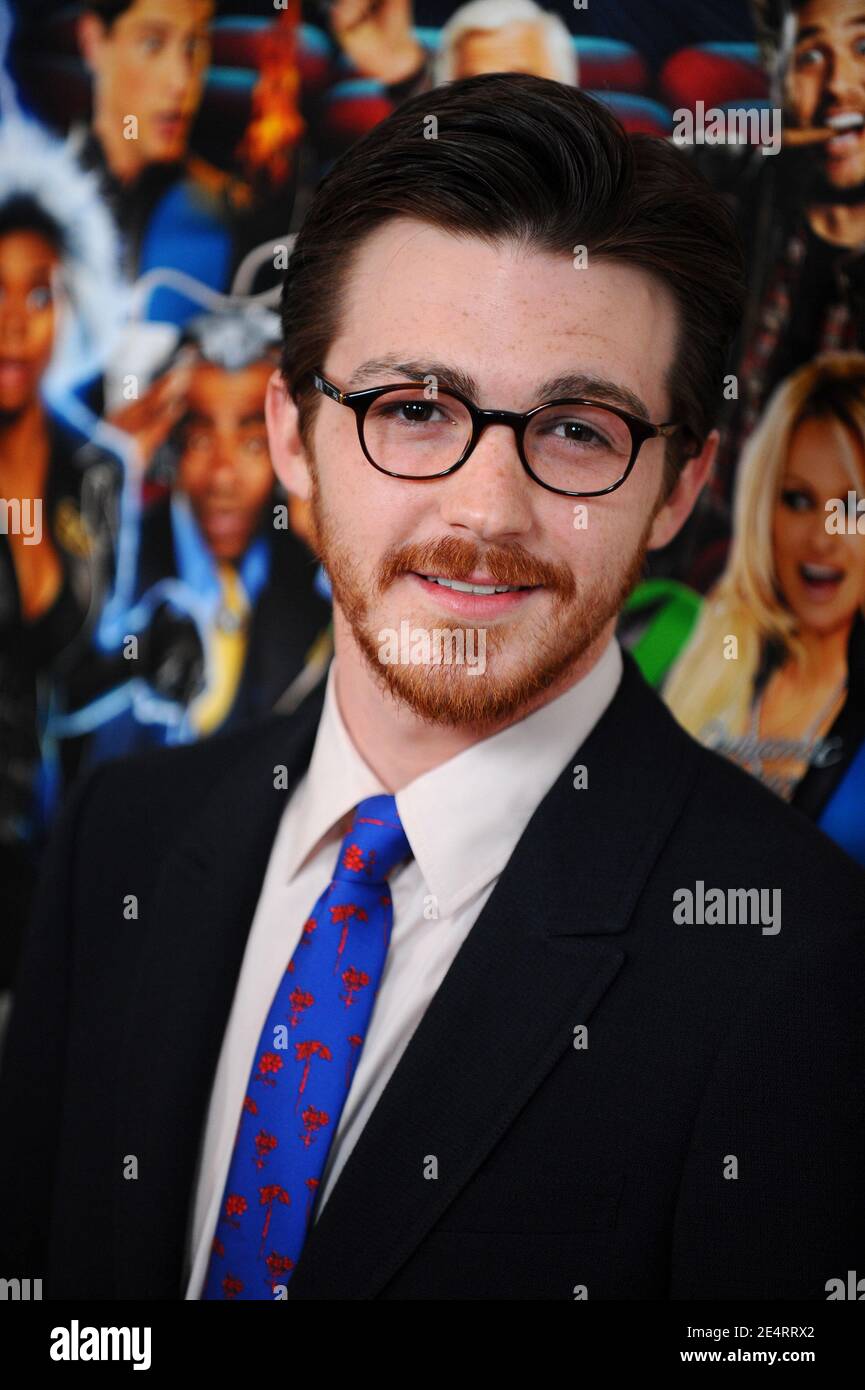 Drake Bell attends the premiere of Superhero Movie in Westwood, Los Angeles, CA, USA on March 27, 2008. Photo by Lionel Hahn/ABACAPRESS.COM Stock Photo