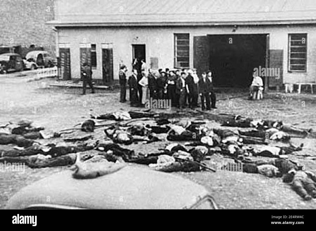 Massacre Kovno Garage 27 JUNE 1941. Stock Photo