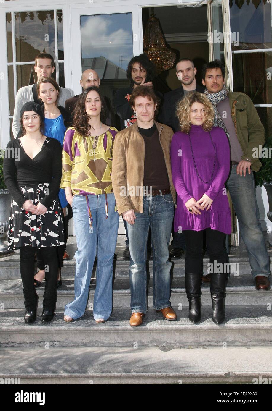 Jury's members from short movie (L to R) Fanny Valette, Julie Fournier, Stephanie Crayencour, Andy Gillet, Sylvain Goldberg, Vincent Martinez, Philippe Bas and Alexandre Thibault pose for pictures during the 19th Valenciennes film festival in Valenciennes, France on March 29, 2008. Photo by Denis Guignebourg/ABACAPRESS.COM Stock Photo