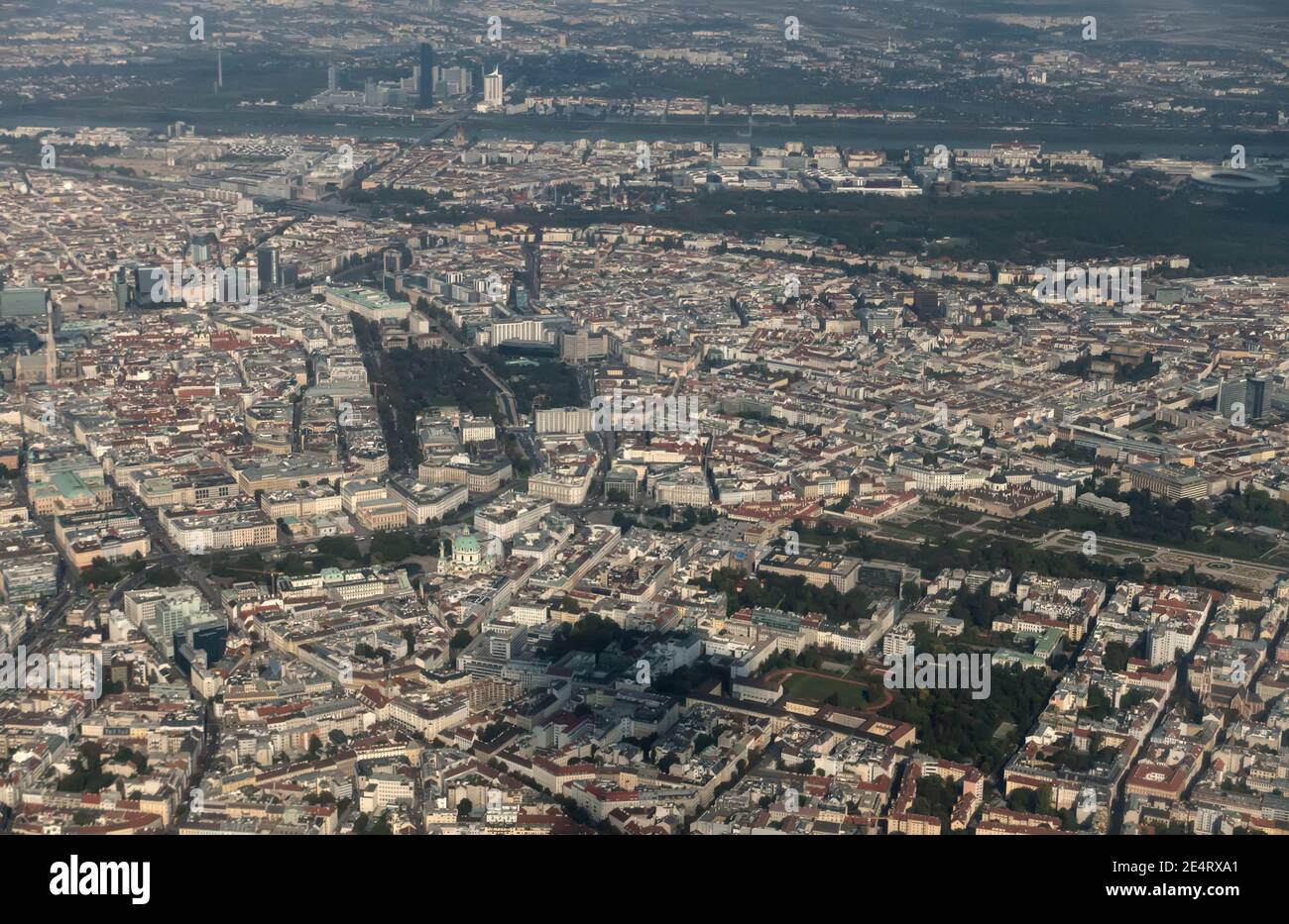 Vienna Austria cityscape aeril view Stock Photo