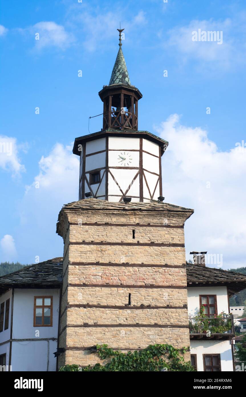 clock tower in Tryavna famous for Bulgarian National Revival