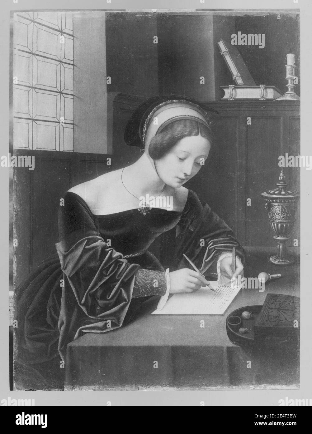 Master of the Female Half-Lengths - Mary Magdalene writing at her desk ...