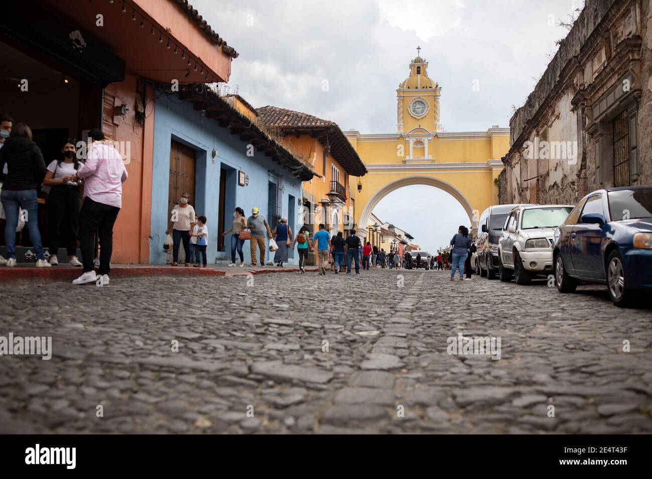 Santa Catalina Arch in Antigua, Guatemala, Central America Stock Photo