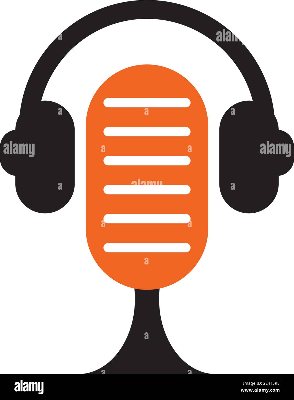 Mic icon logo design vector illustration template Stock Vector Image