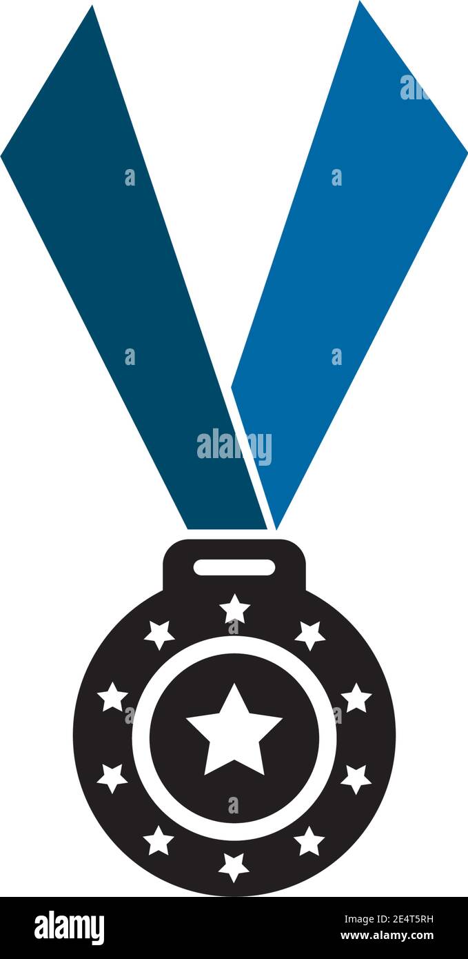 Medal icon logo design vector illustration template Stock Vector