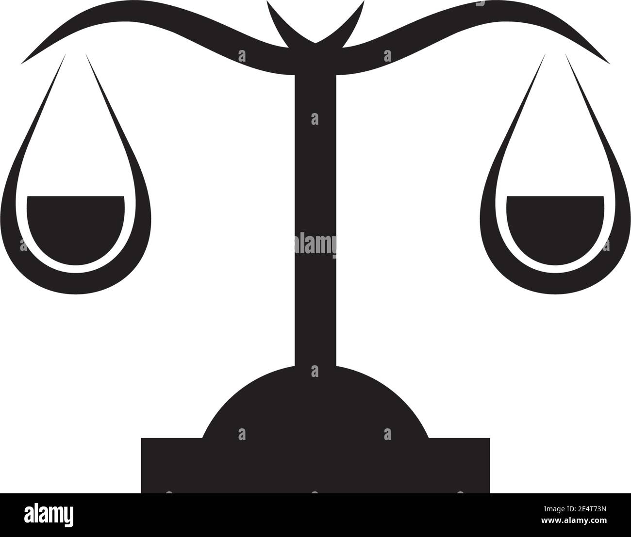 Justice law icon logo design inspiration with using scale illustration