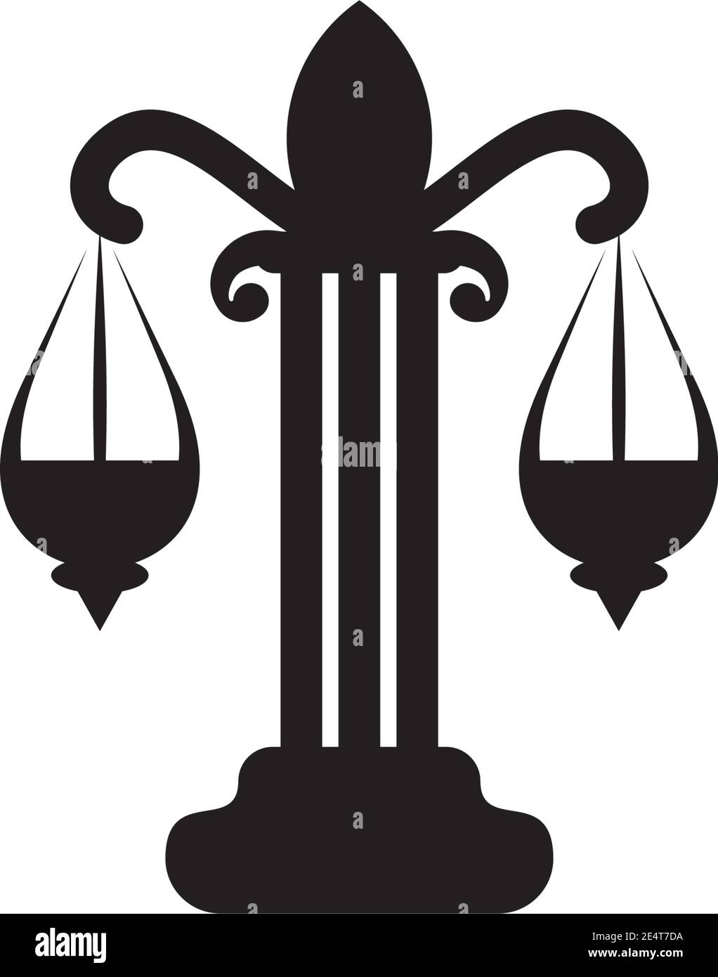 Justice Law Icon Logo Design Inspiration With Using Scale Illustration Template Stock Vector