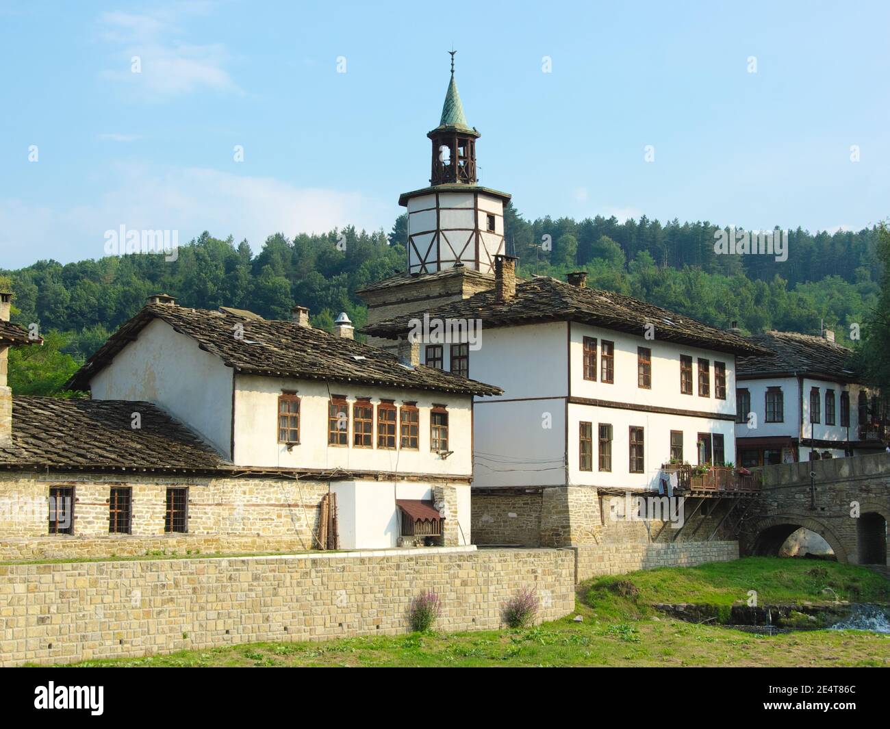 National Revival Architecture in Tryavna, Bulgaria Stock Photo