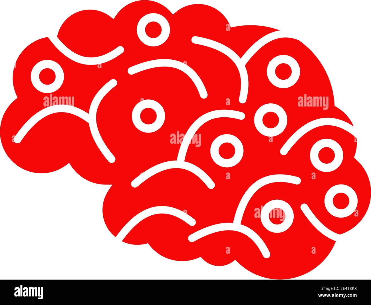 Brain illustration logo design vector template Stock Vector