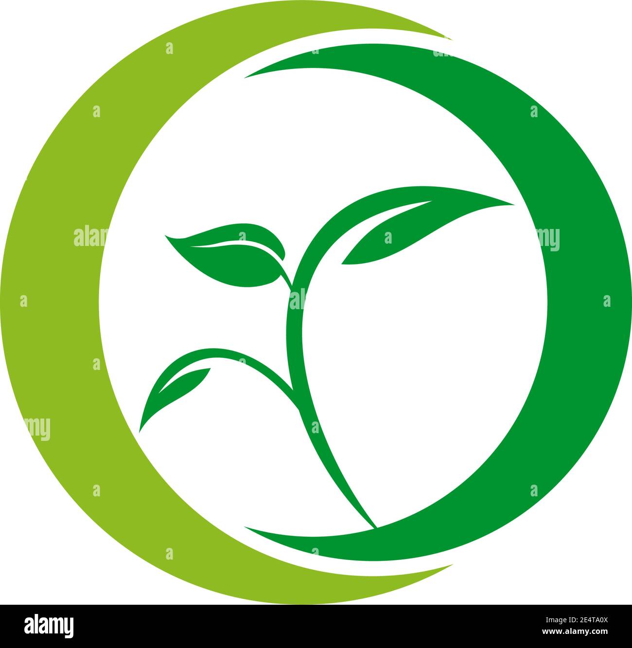Leaf icon logo design vector illustration template Stock Vector