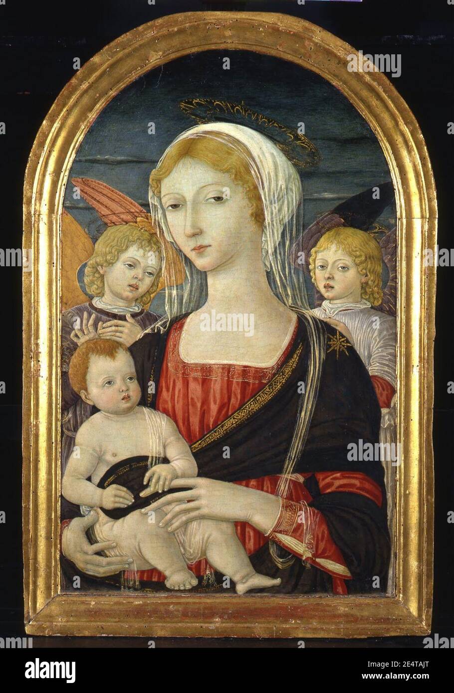 Matteo di Giovanni - Madonna with Child and Angels Stock Photo - Alamy
