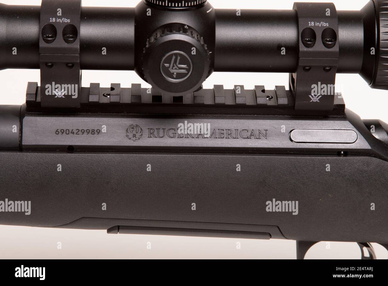 Ruger American Rifle with Vortex Scope Stock Photo