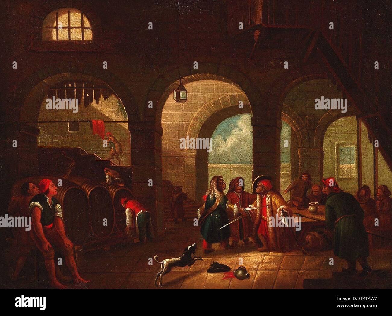 Mattheus van Helmont - Monkey kitchen Stock Photo - Alamy