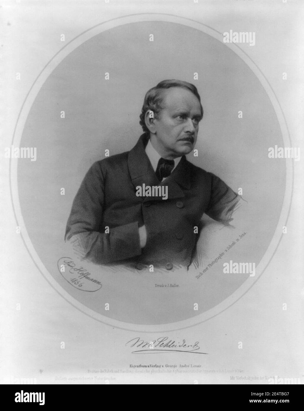 Matthias Jakob Schleiden, 1804-1881, head and shoulders, facing right Stock Photo
