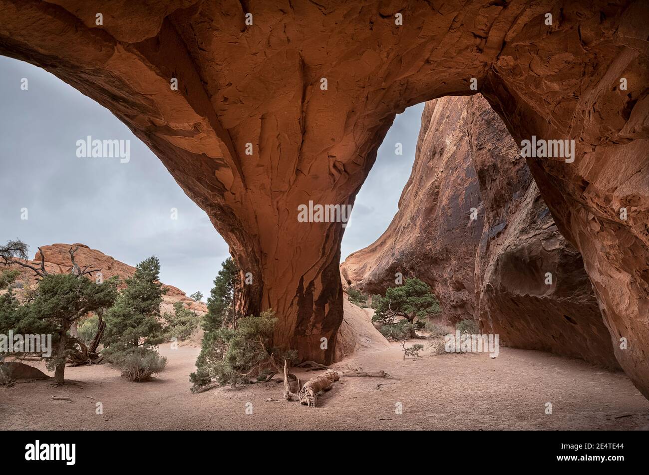 Navajo Arch Devils Garden Arches National Park Moab Utah Stock Photo