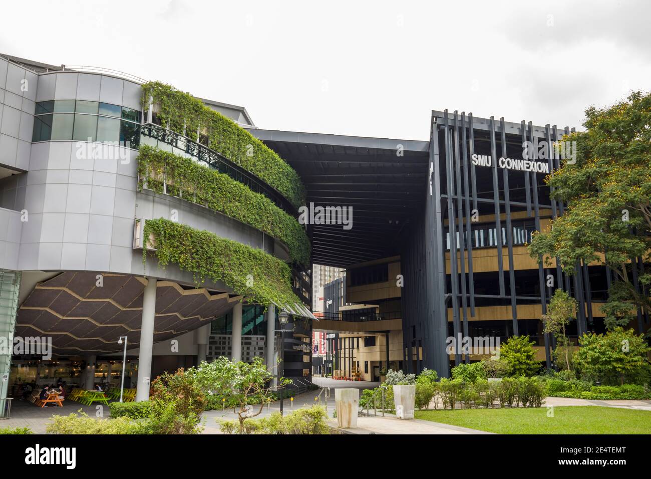 Singapore Management University (SMU) is the third autonomous university in Singapore.  It was established in July 2000. and locates in the Downtown. Stock Photo