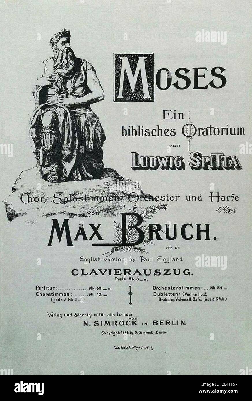 Max Bruch Moses Stock Photo - Alamy