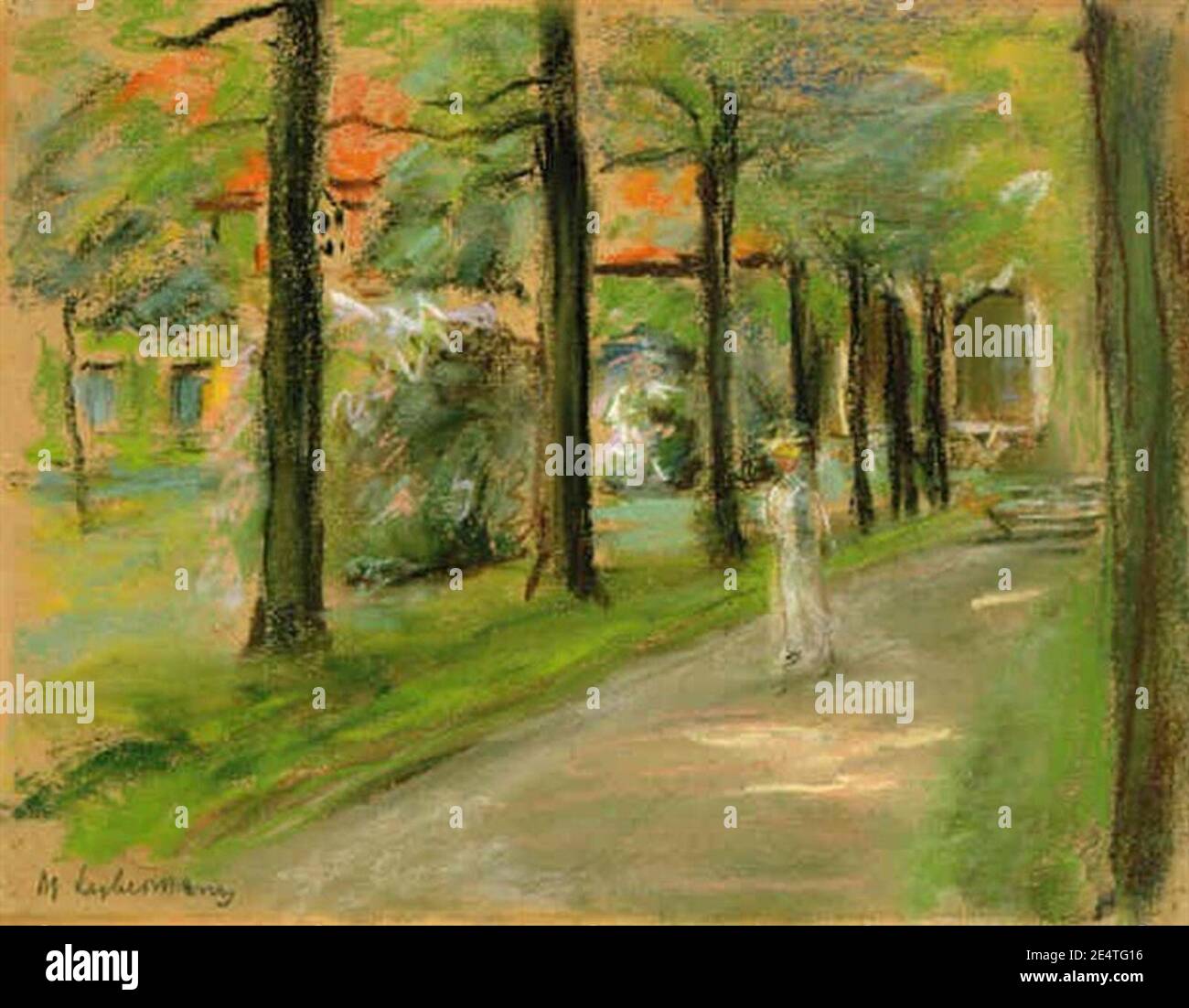 Max Liebermann Der Garten der Villa Oppenheim (Wannsee Stock Photo