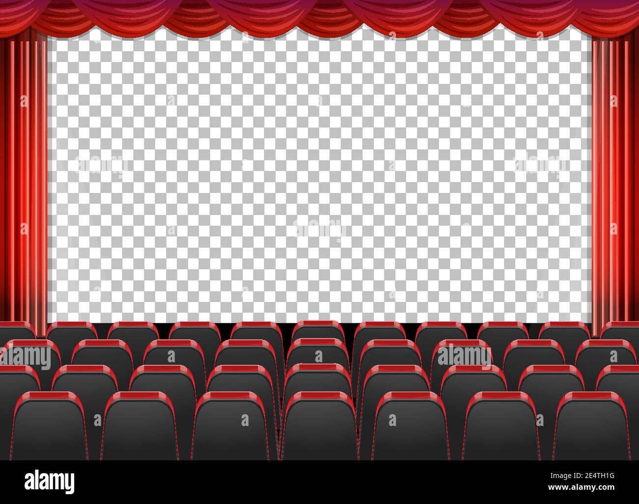 Red curtains in theater with transparent background illustration Stock  Vector Image & Art - Alamy