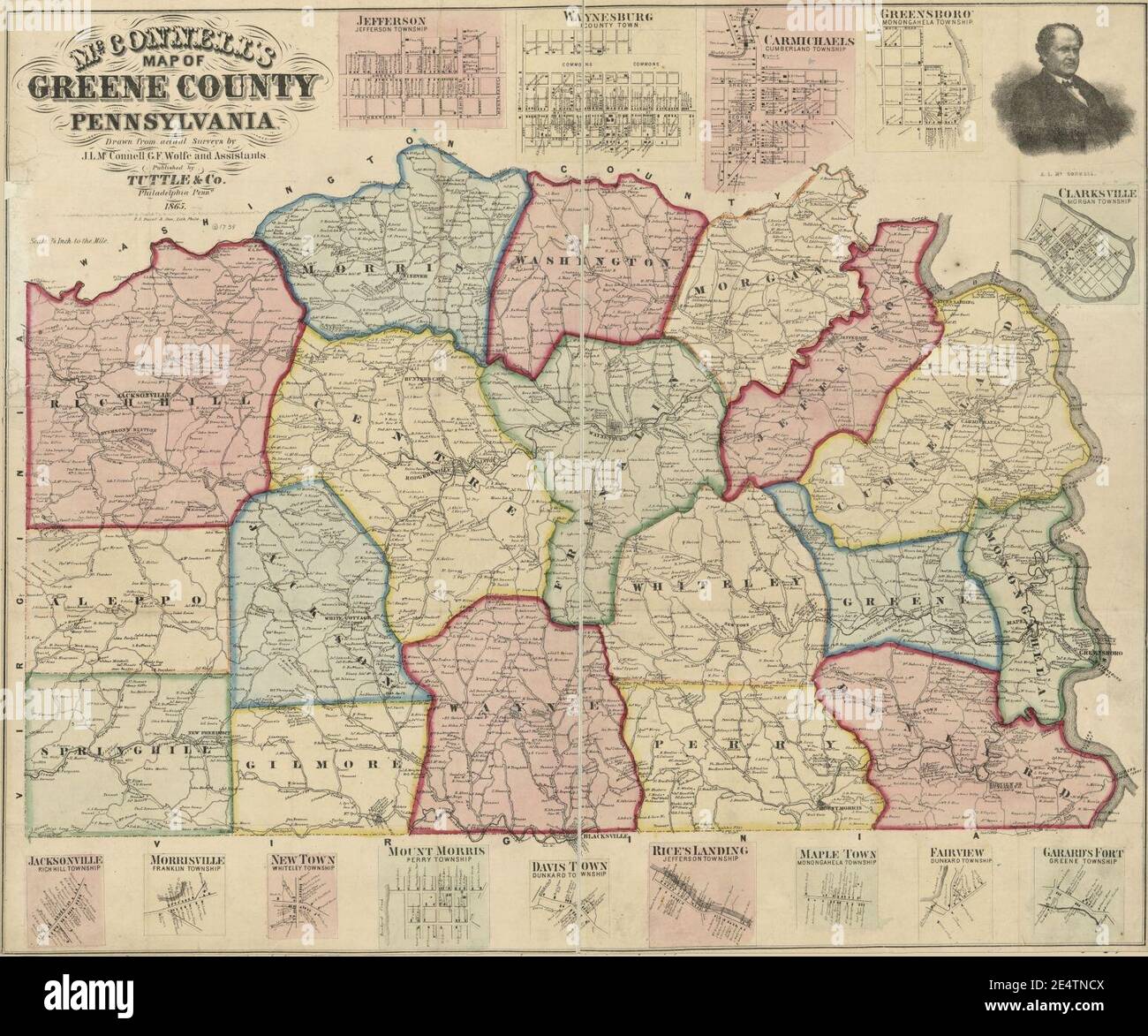 McConnell's map of Greene County, Pennsylvania