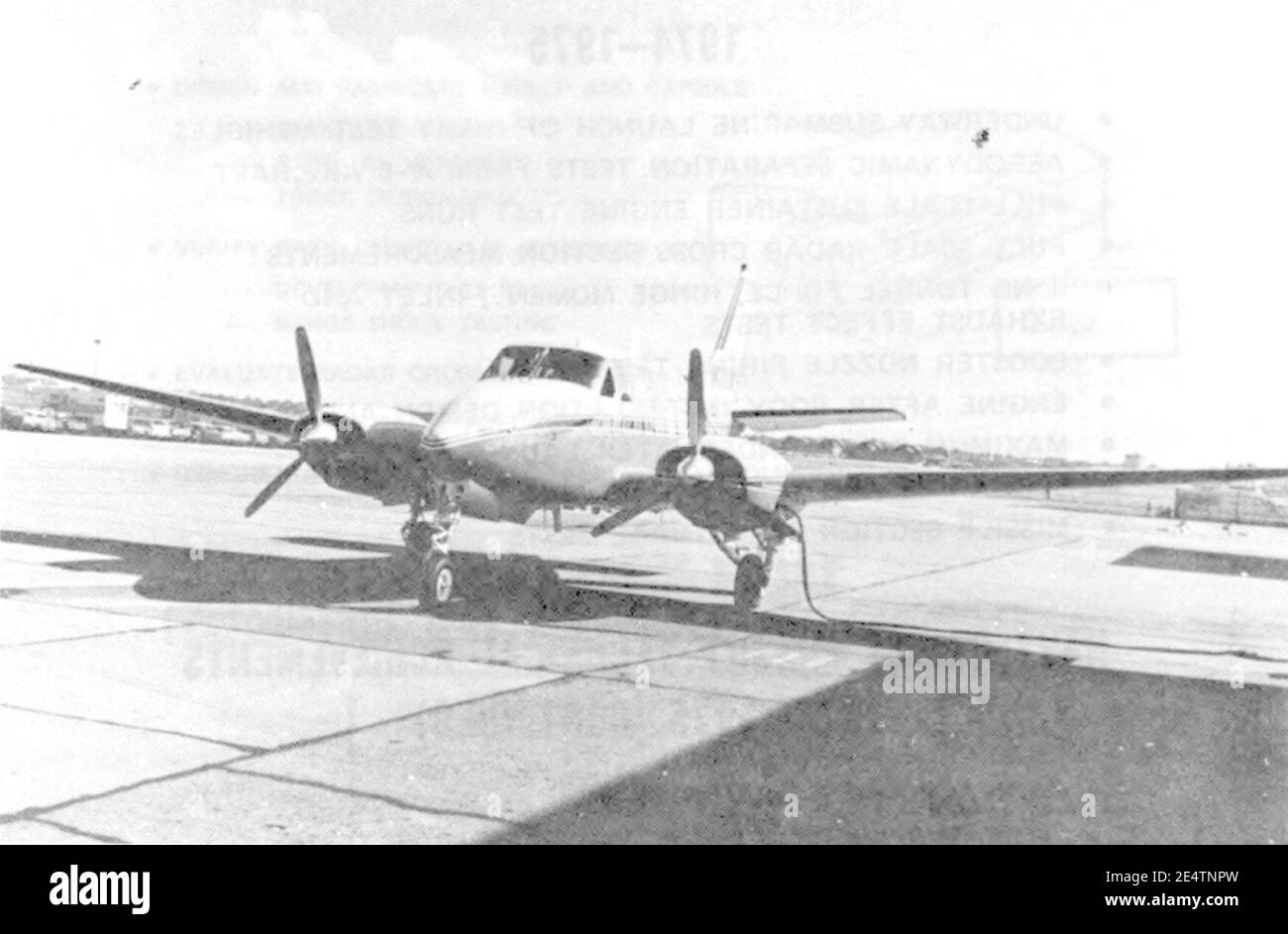 McDonnellDouglas Queen Air used for flight tests Stock Photo