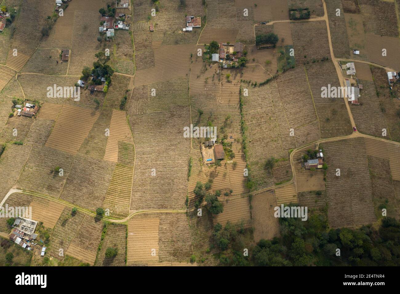 Aerial scenery in Cantel, Guatemala, Central America. Stock Photo