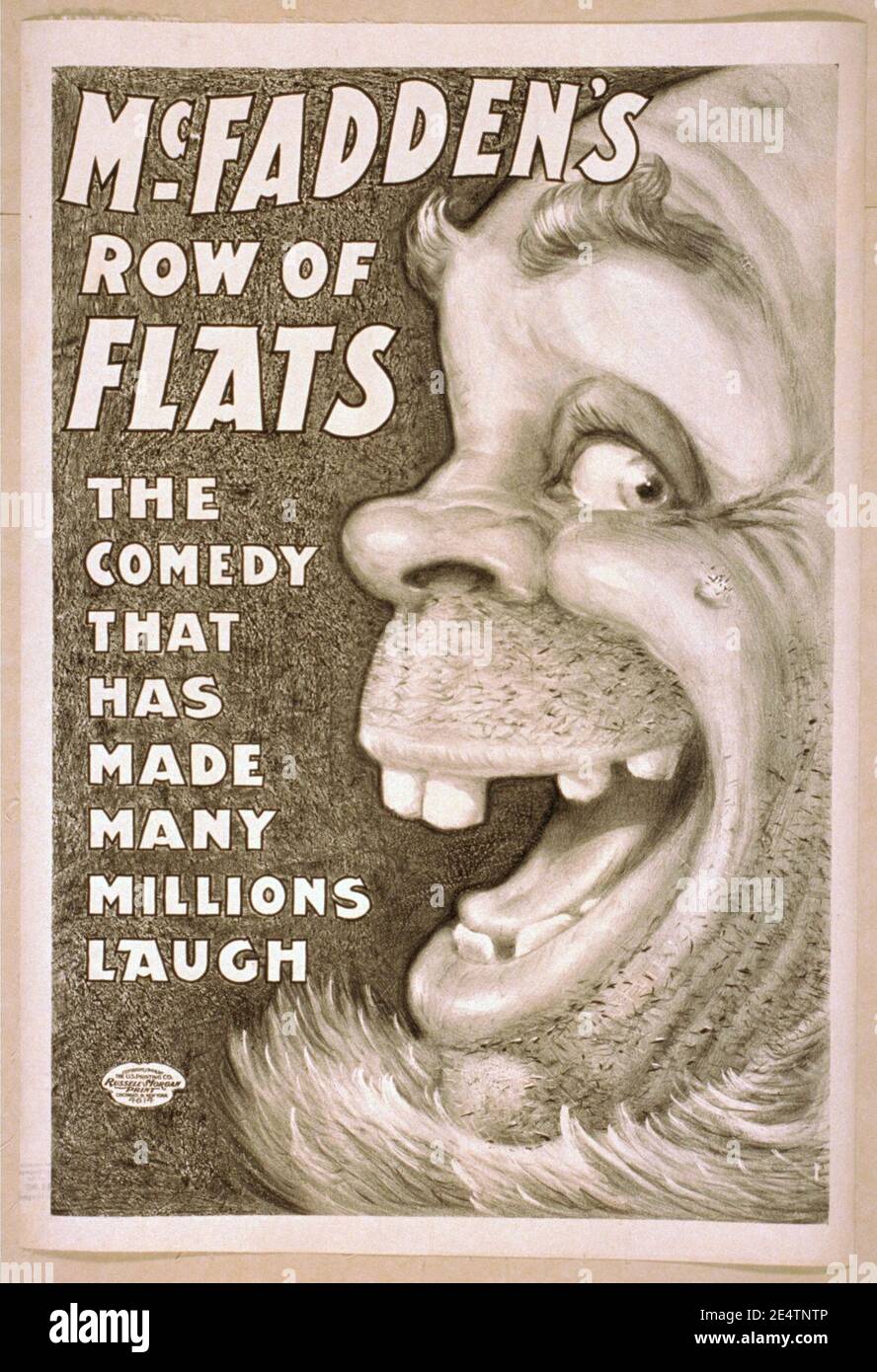 McFadden's row of flats the comedy that has made many millions laugh. Stock Photo