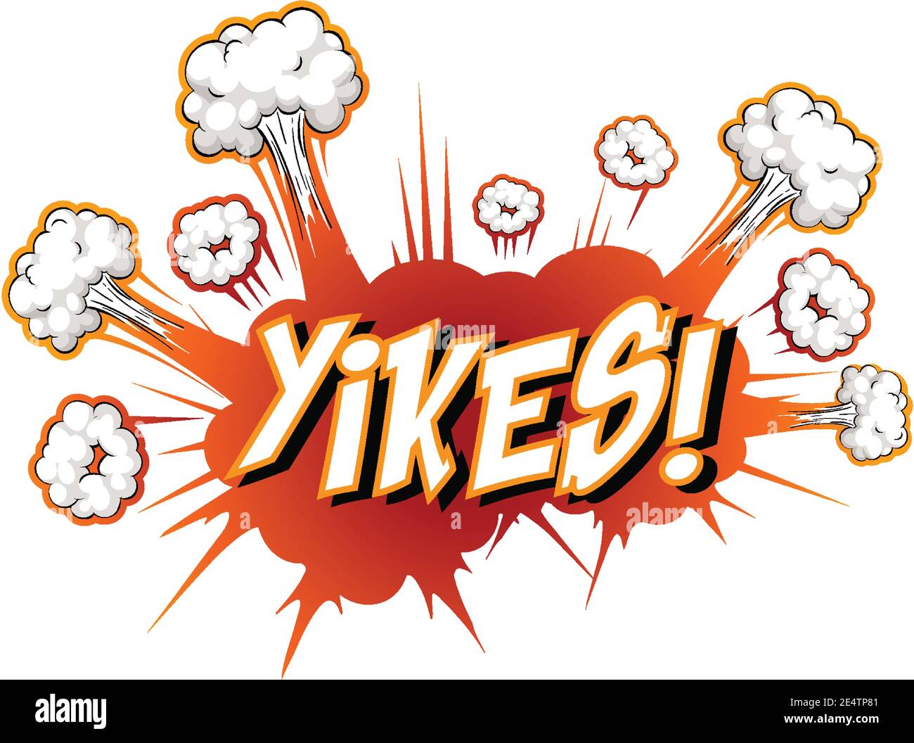 Comic speech bubble with yikes text illustration Stock Vector Image
