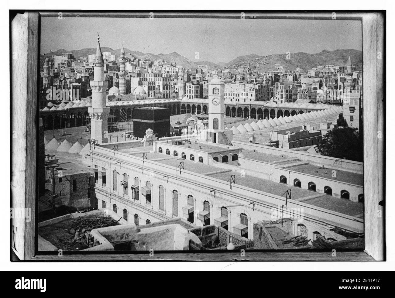 Mecca, ca. 1910. Bird'seye of Kaaba with city in bg. (i.e., background