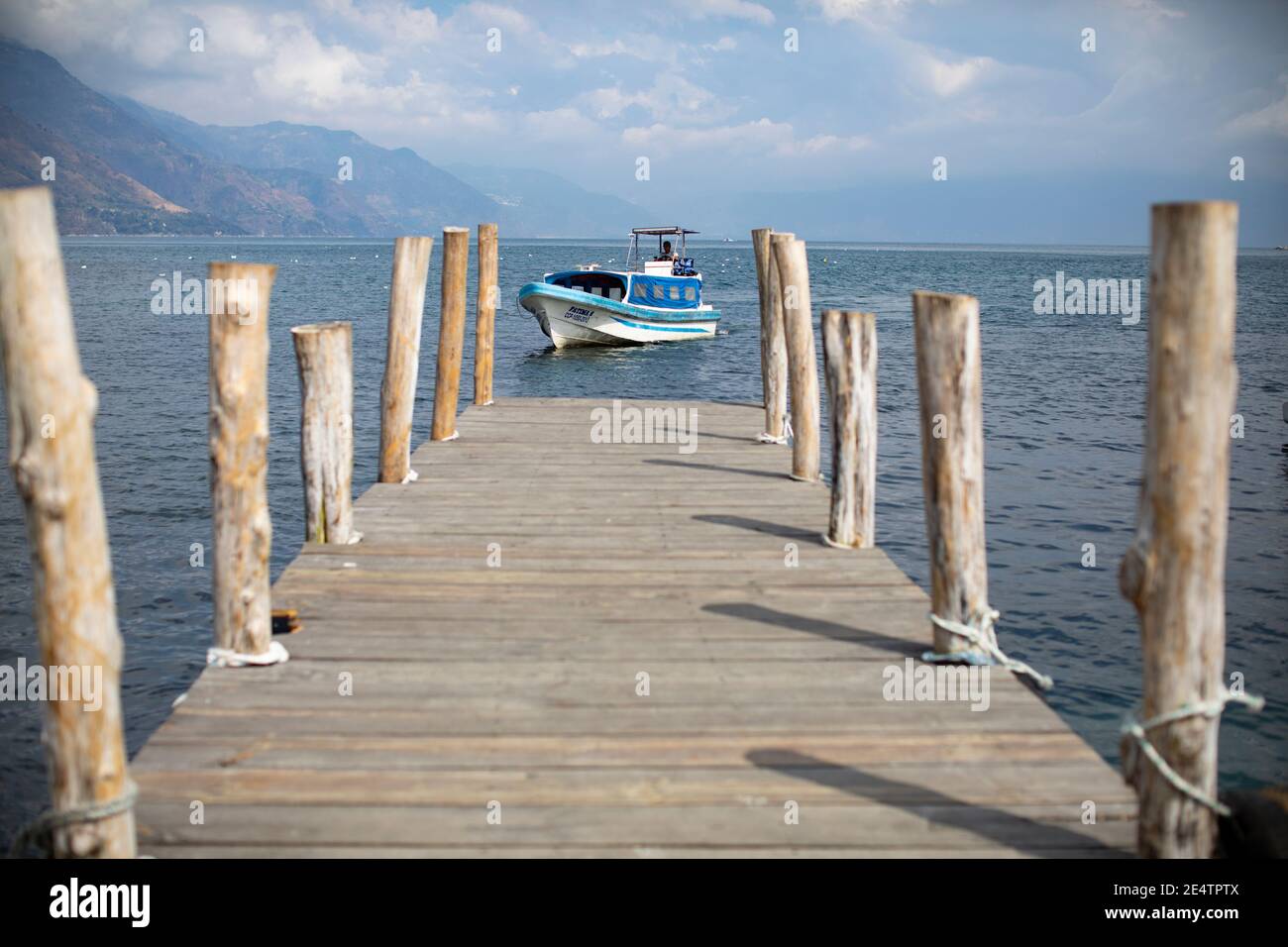 Beautiful scenery on Lake Atitlán, Guatemala, Central America. Stock Photo
