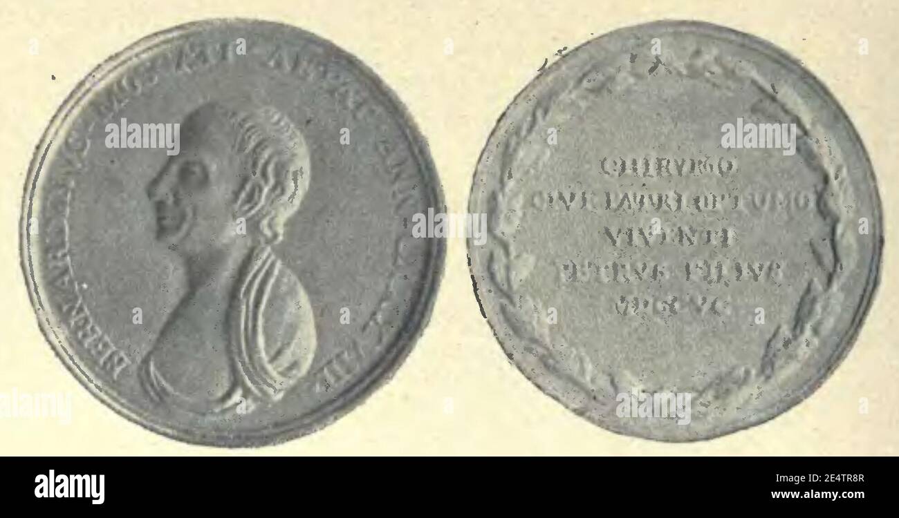 Medaglia per Bernardino Moscati Rivista italiana di numismatica 1898