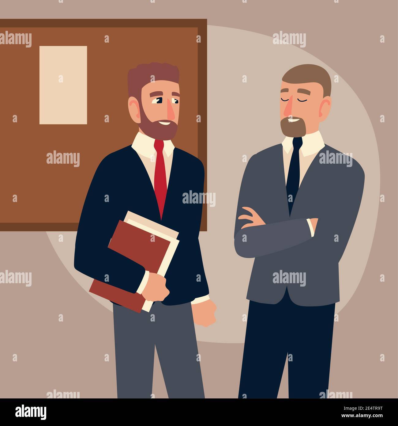 business people, businessmen discussing in the office work space vector ...