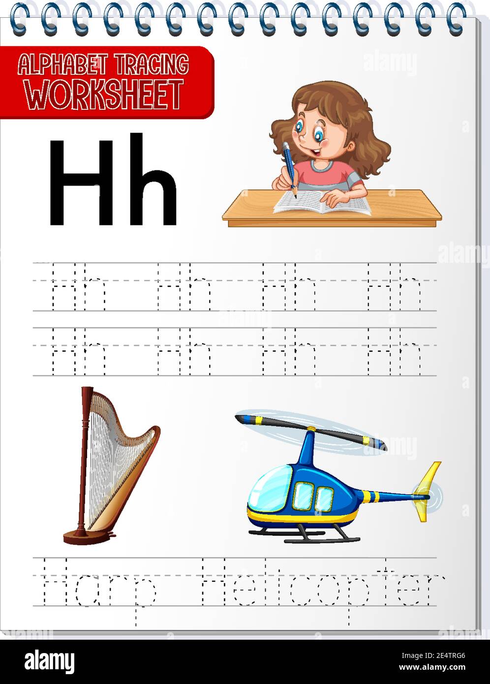 tracing letter h hi res stock photography and images alamy