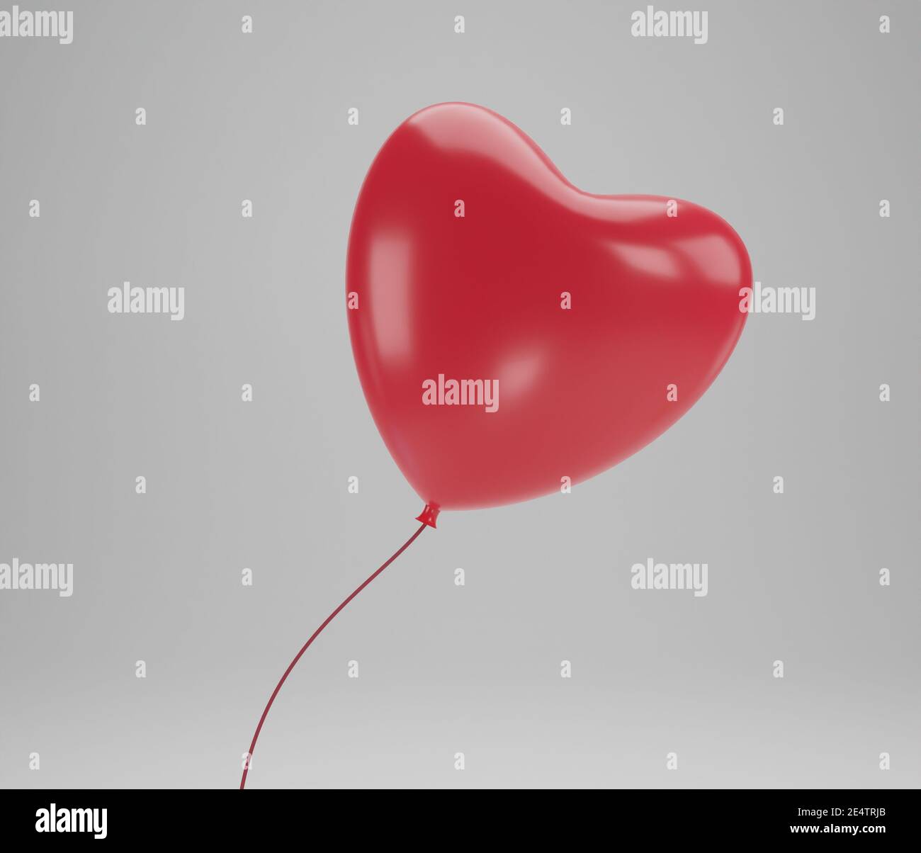 Red balloon heart on white background. Happy Valentines Day. 3d ...