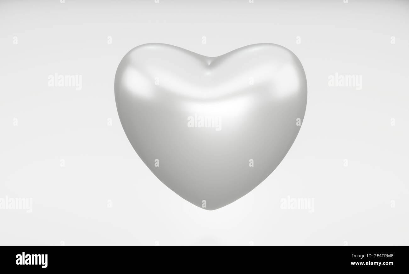 Premium Photo  Metal heart icon isolated on white background 3d  illustration