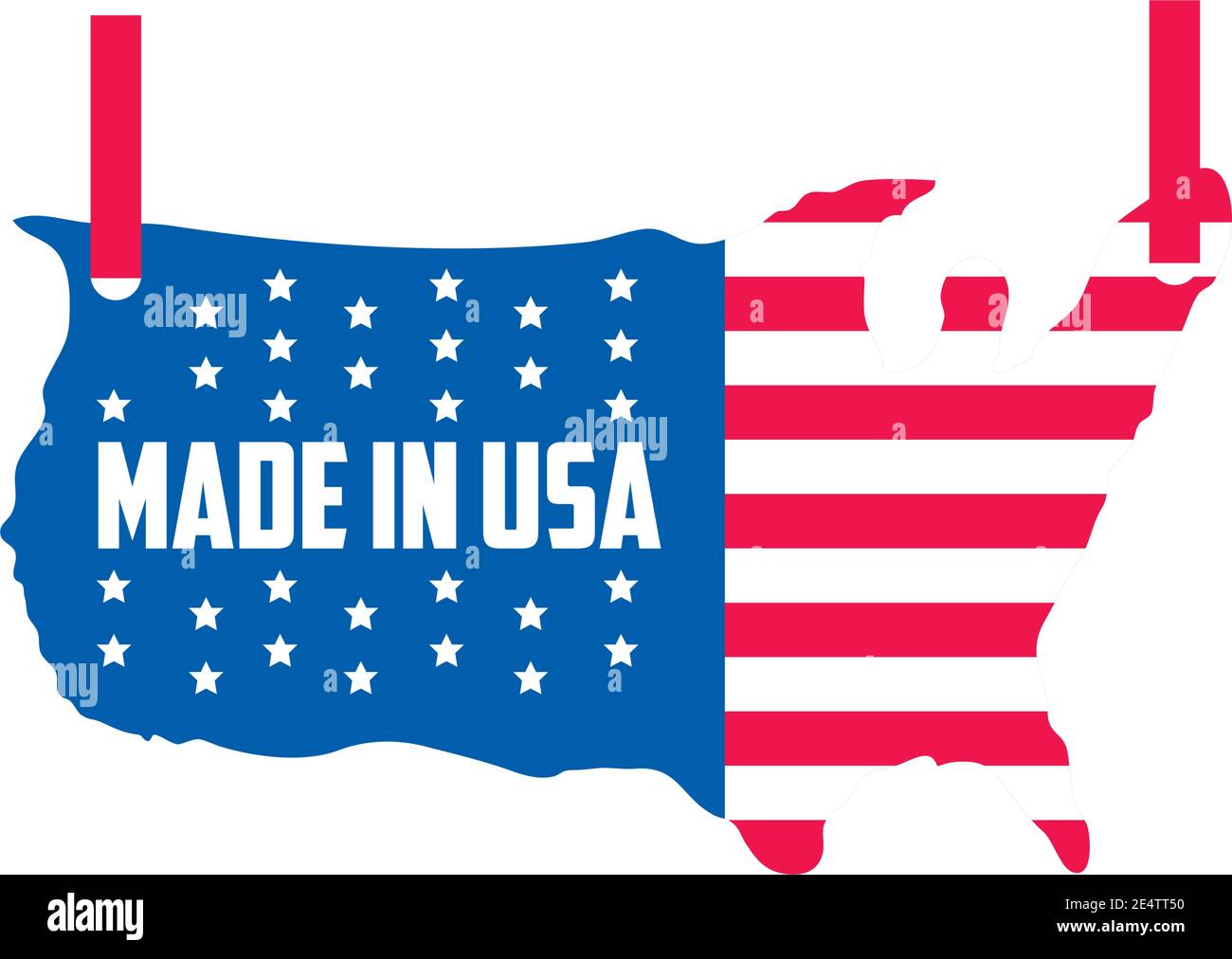 Made in usa flag map design, American quality business and national